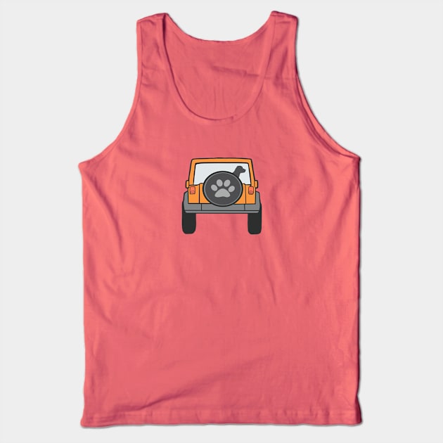 Jeep Dog Ready to Ride Tank Top by Trent Tides